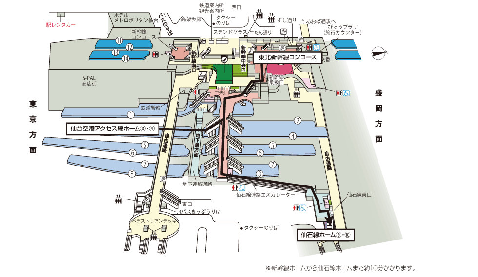 仙台駅構内図